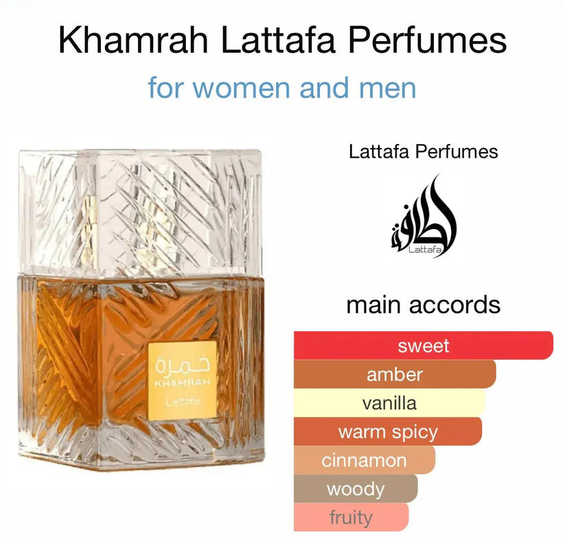 Khamrah Eau De Parfum 100ml Lattafa Luxury